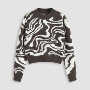 Cider Chocolate Marble Print Sweater